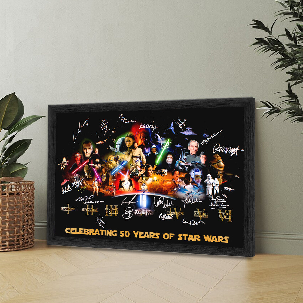 Star Wars 50th Anniversary Rectangle Canvas With Inner Frame – TMTHU5187