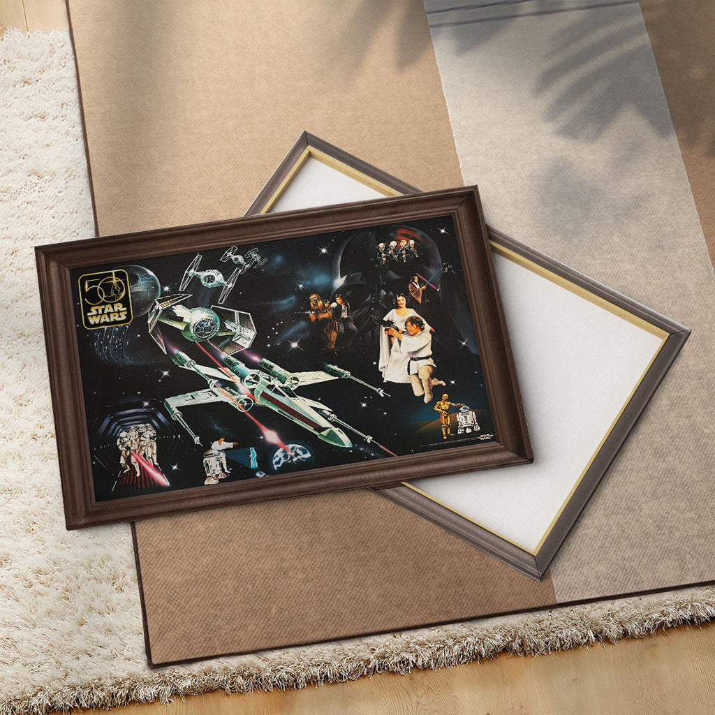 Star Wars 50th Anniversary Rectangle Canvas With Inner Frame – TMTHU7271