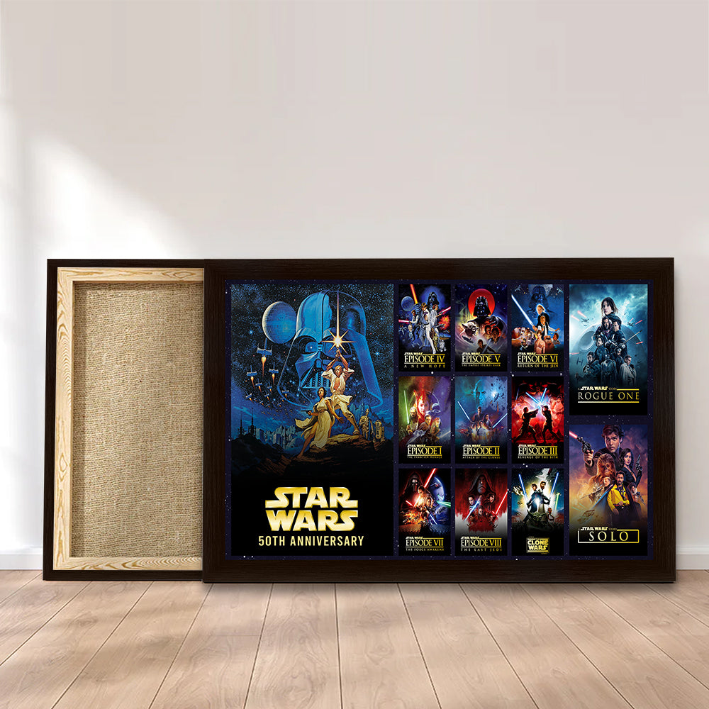 Star Wars 50th Anniversary Rectangle Canvas With Inner Frame – TMTHU7769