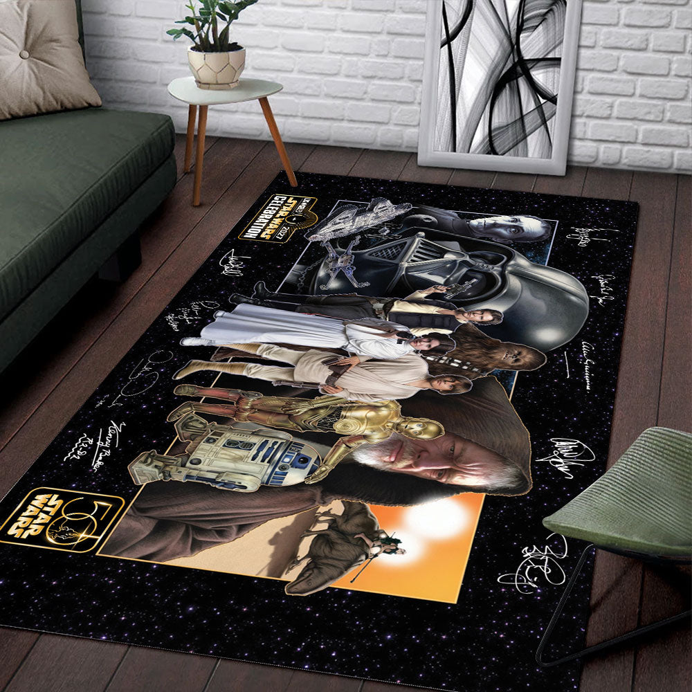 Star Wars 50th Anniversary Rectangular Rug – TMTHU6505