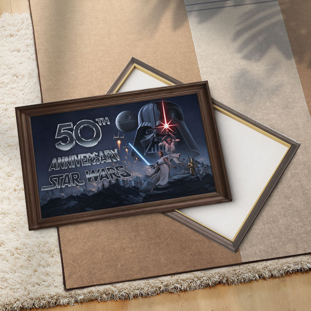 Star Wars 50th Anniversary Rectangle Canvas With Inner Frame – TMTHU4708