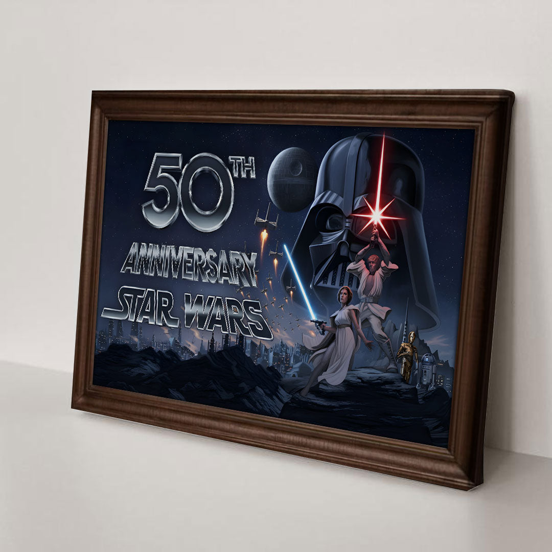 Star Wars 50th Anniversary Rectangle Canvas With Inner Frame – TMTHU4708
