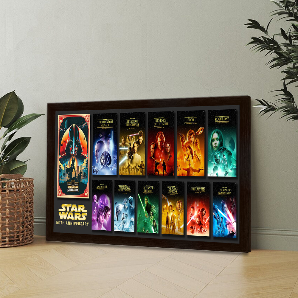Star Wars 50th Anniversary Rectangle Canvas With Inner Frame – TMTHU7841