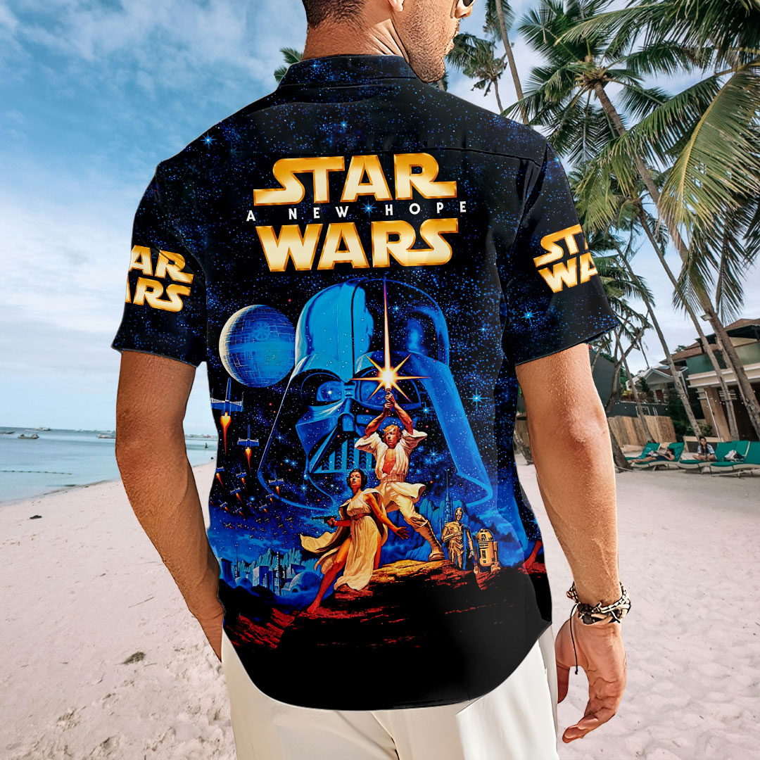 Star Wars 50th Anniversary Short Sleeve Button-Down Shirt – HOATT15498