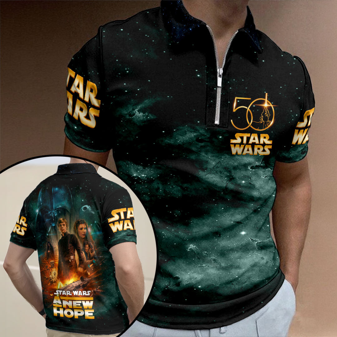 Star Wars 50th Anniversary Zip Polo Shirt – HOATT17287