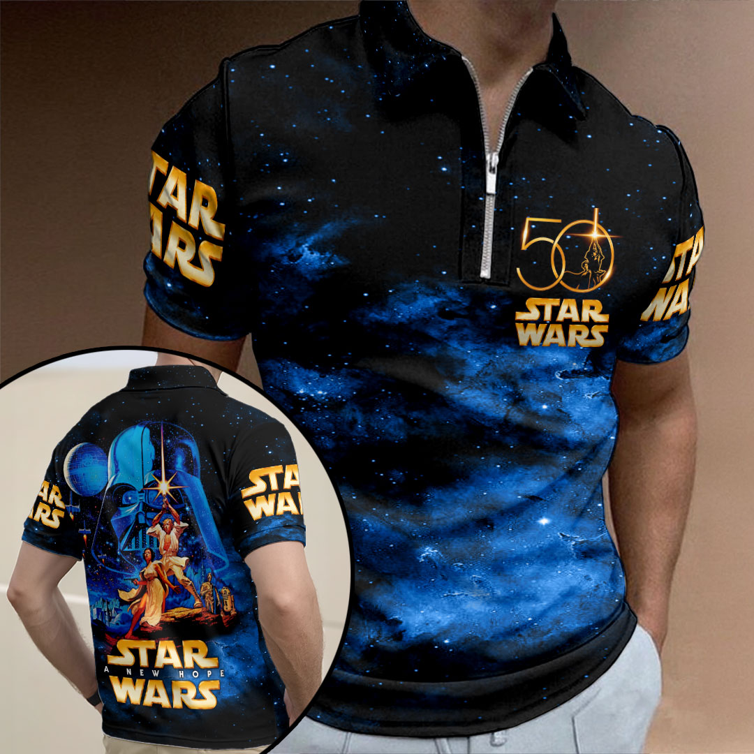 Star Wars 50th Anniversary Zip Polo Shirt – HOATT17741