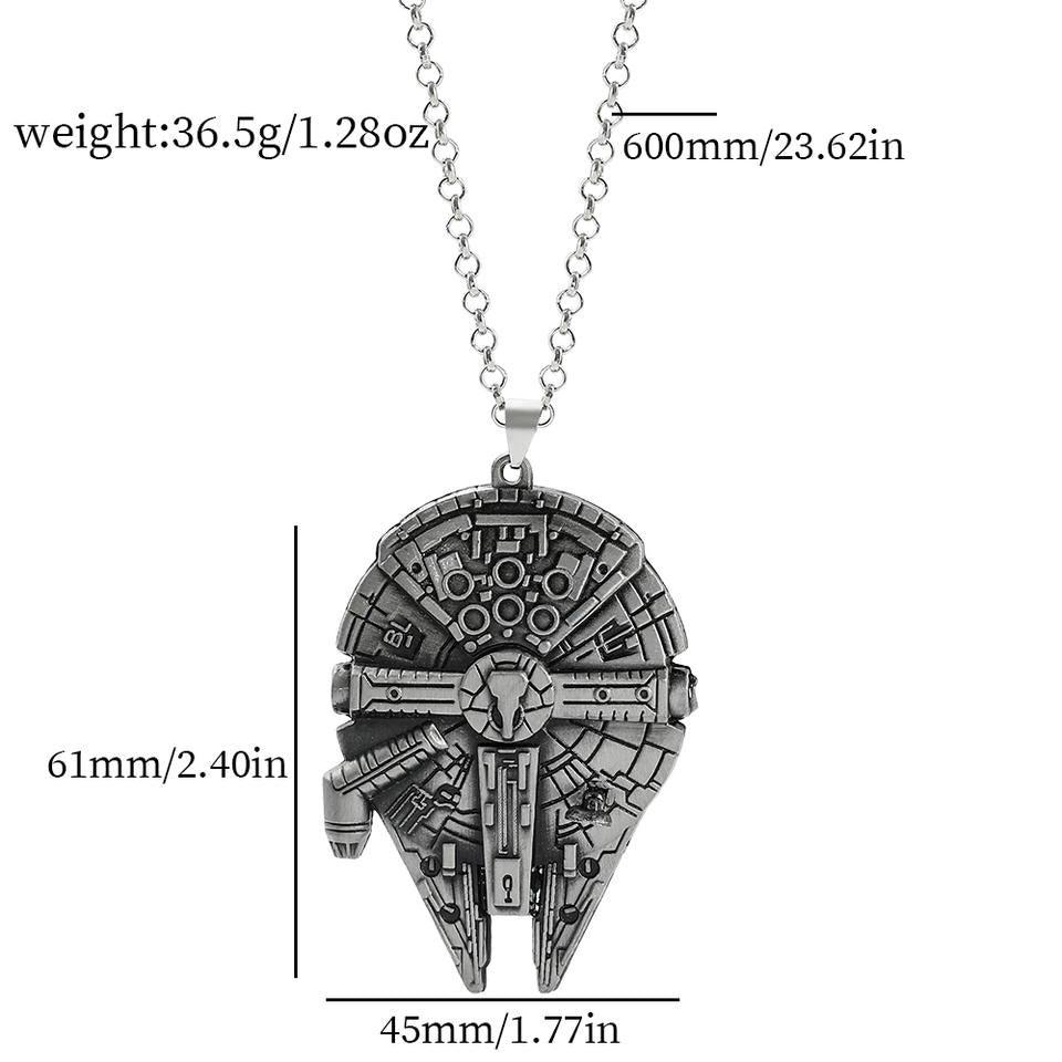 Star Wars Millennium Falcon Spaceship Pendant Necklace – MAITMDROP144