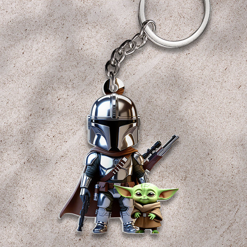 Star Wars: The Mandalorian Custom Shape 2-sided Keychain – HOATT16110