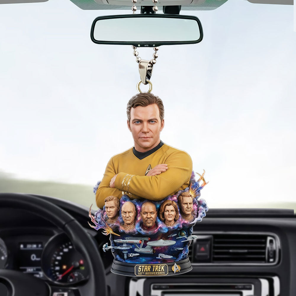 Star Trek 60th Anniversary Custom shape 2-sided Acrylic Car Ornament – TMTHU3674
