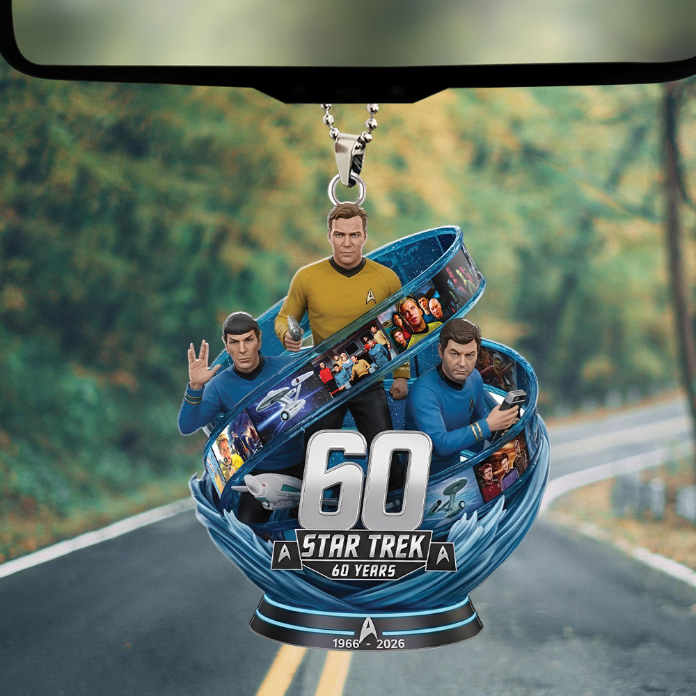 Star Trek 60th Anniversary Custom shape 2-sided Acrylic Car Ornament – TMTHU3844