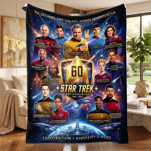 Star Trek 60th Anniversary Fleece Blanket – TMTHU10151