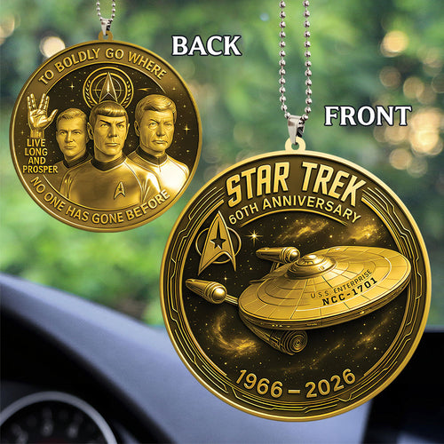 Star Trek 60th Anniversary Custom shape 2-sided Acrylic Car Ornament – MAITM14935