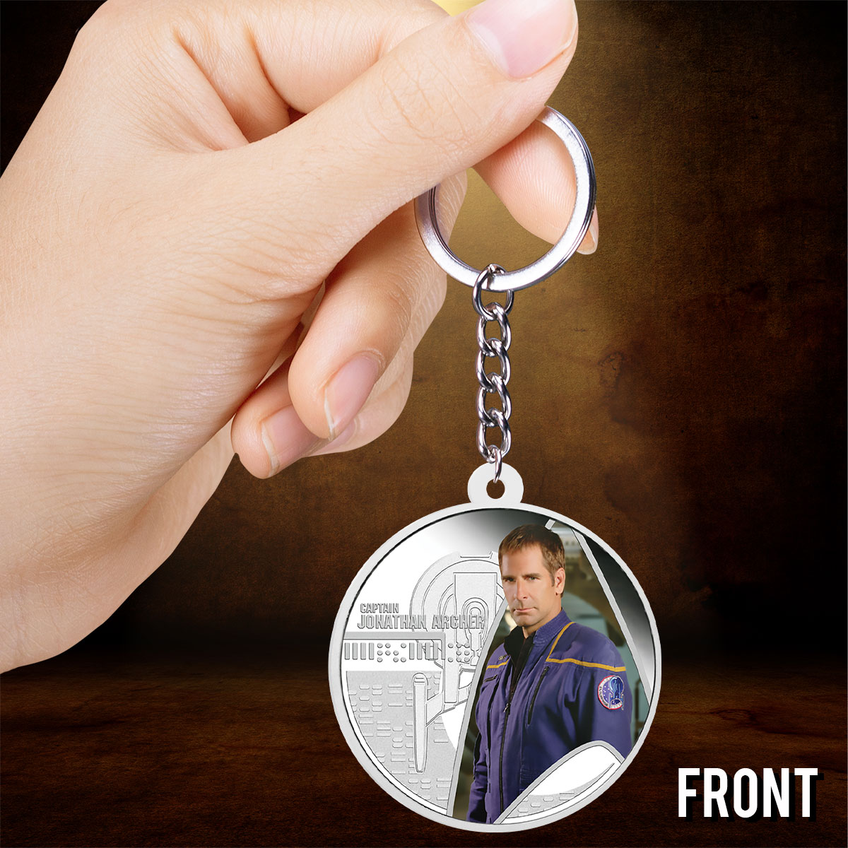 Star Trek: Enterprise Custom Shape 2-sided Keychain – HOATT13734