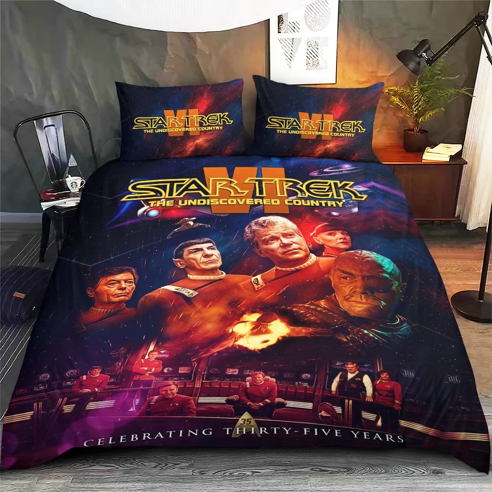 Star Trek VI: The Undiscovered Country 35th Anniversary 3-Piece Duvet Bedding Set – TMTHU9234