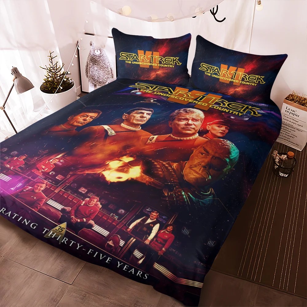 Star Trek VI: The Undiscovered Country 35th Anniversary 3-Piece Duvet Bedding Set – TMTHU9234