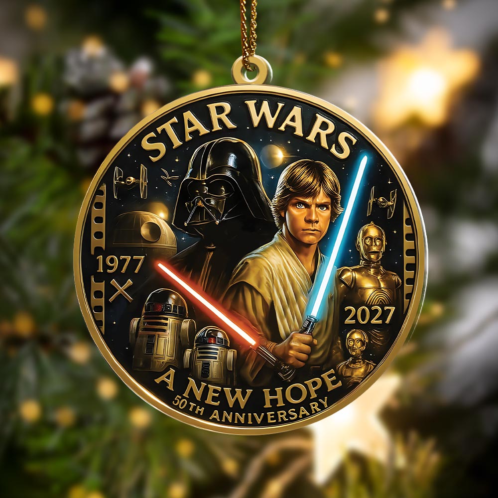 Star Wars 50th Anniversary Custom Shape 2-sided Acrylic Ornament – HOATT13858