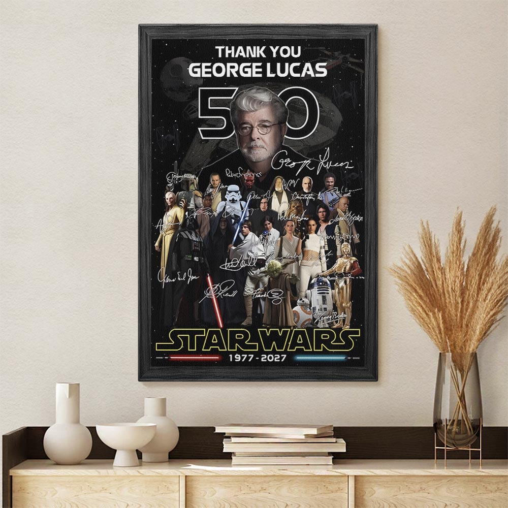 Star Wars 50th Anniversary Rectangle Canvas With Inner Frame – HOATT16723