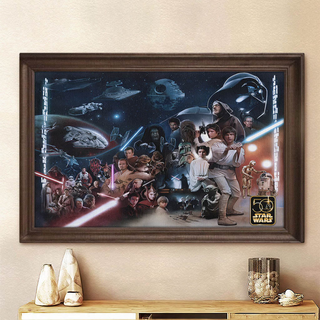Star Wars 50th Anniversary Rectangle Canvas With Inner Frame – TMTHU4172