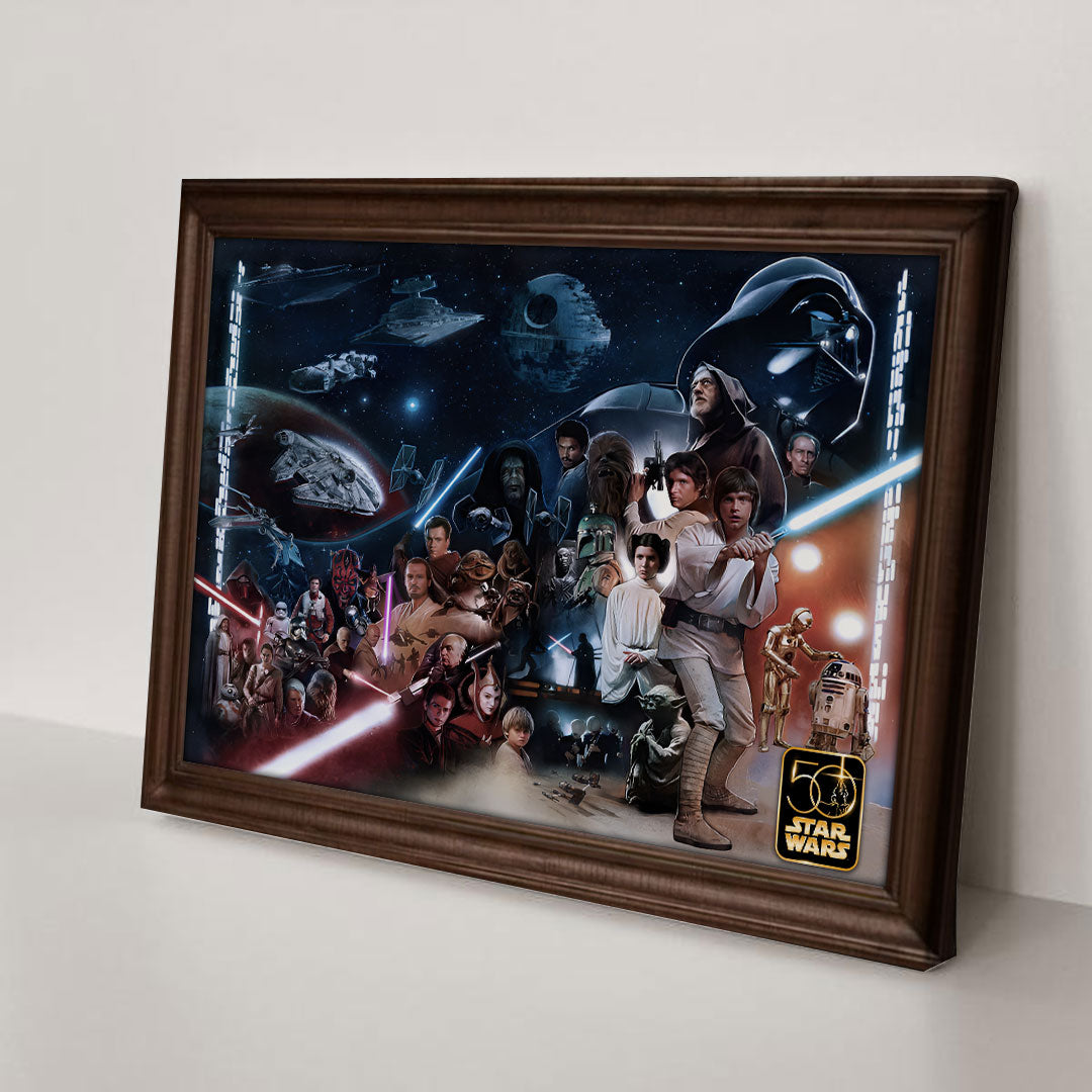 Star Wars 50th Anniversary Rectangle Canvas With Inner Frame – TMTHU4172