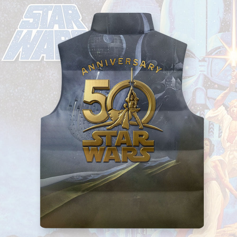 Star Wars 50th Anniversary 3D Sleeveless Down Jacket – TMTHU1652