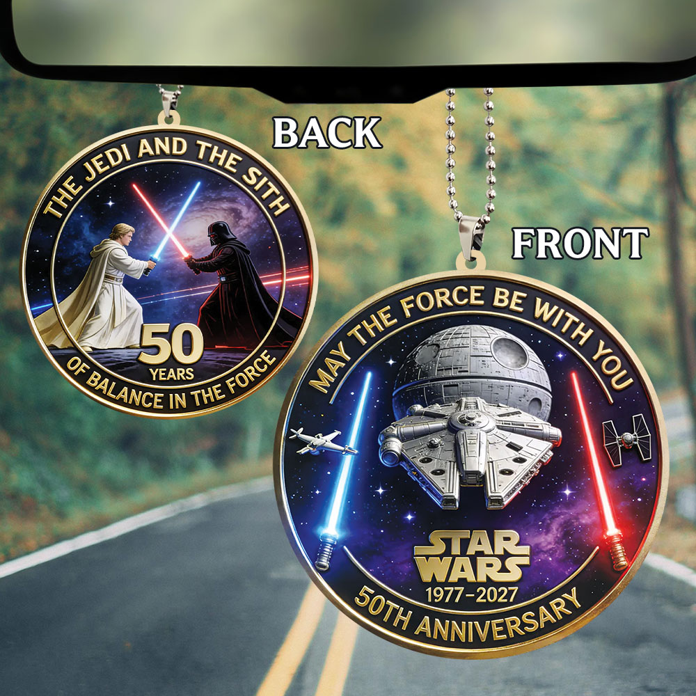 Star Wars 50th Anniversary 2027 Custom shape 2-sided Acrylic Car Ornament – MAITM14928