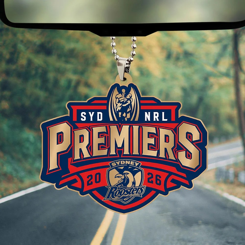 Sydney Roosters 2026 NRL Premiers Custom shape 2-sided Acrylic Car Ornament – TANTN25952