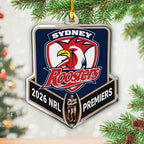 Sydney Roosters 2026 NRL Premiers Custom Shape 2-side Printed Acrylic Ornament – TANTN25883