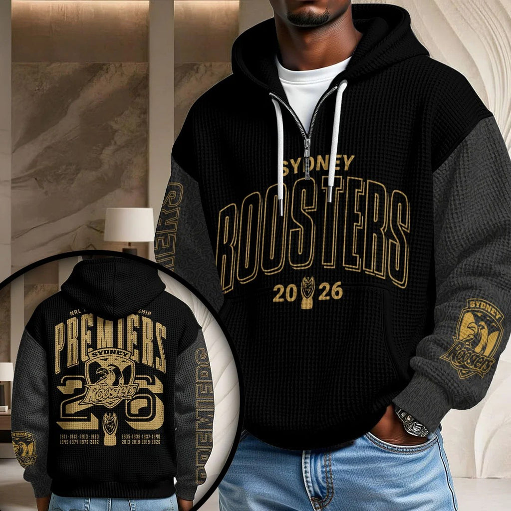 Sydney Roosters 2026 NRL Premiers 3D Unisex Waffle Hoodie – TANTN25932