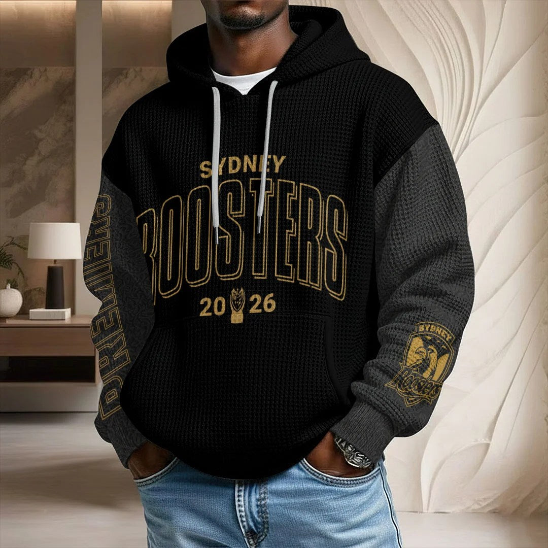 Sydney Roosters 2026 NRL Premiers 3D Unisex Waffle Hoodie – TANTN25932