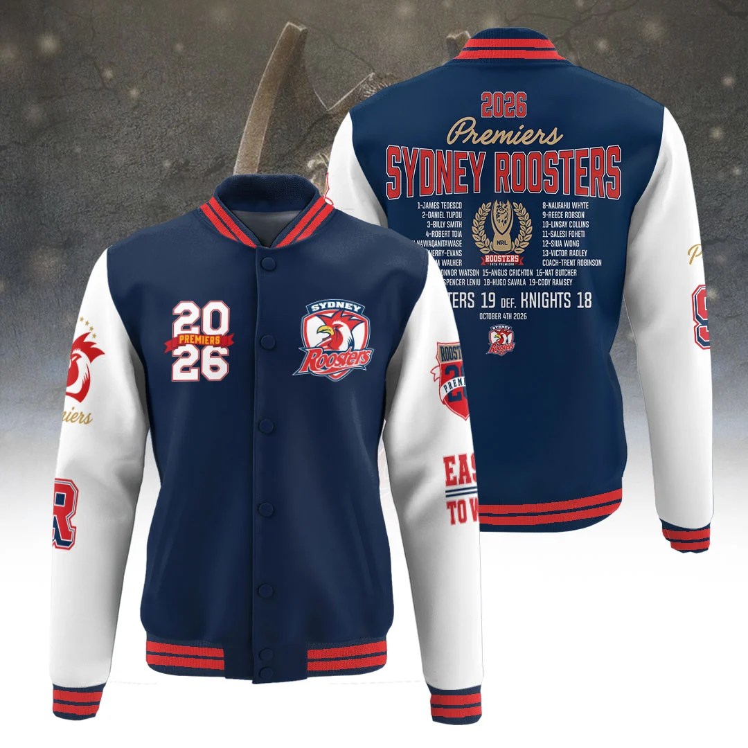 Sydney Roosters 2026 NRL Premiers Varsity Jacket – TANTN25935