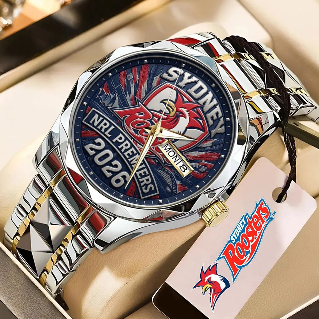 Sydney Roosters 2026 Premiers Alloy Luxury Quartz Watch – TMTHU9761