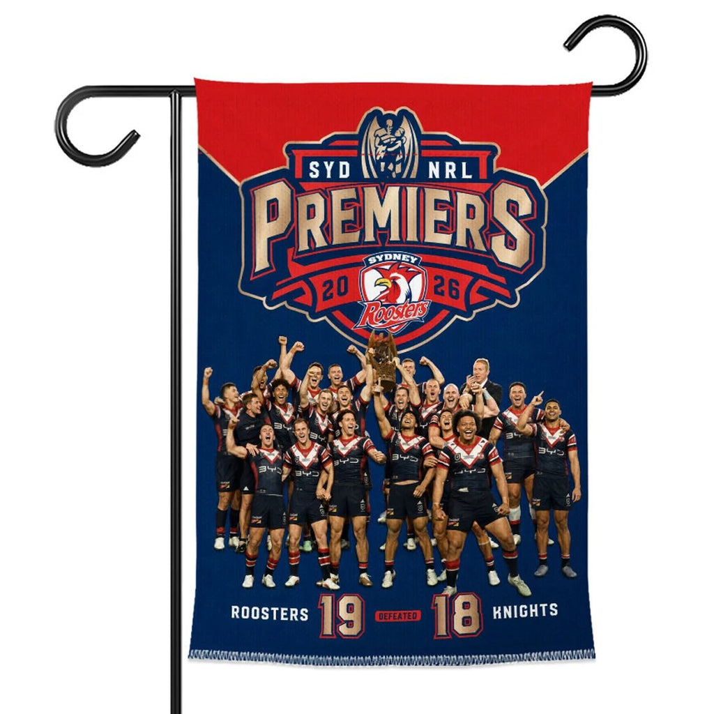 Sydney Roosters 2026 NRL Premiers Double-side Garden Flag – TANTN26030
