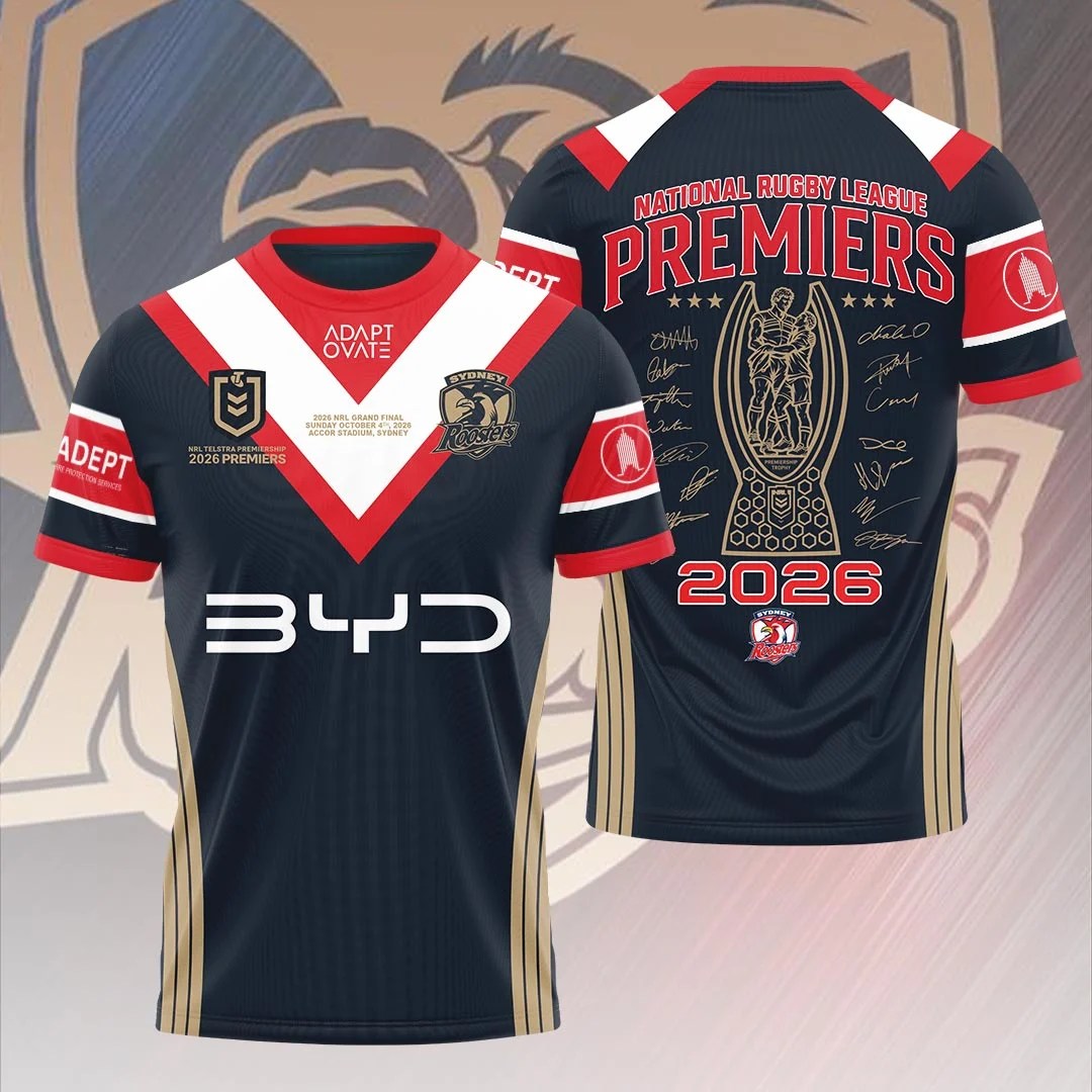 Sydney Roosters 2026 Premiers 3D Apparel – HOATT21449