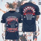 UConn Huskies Women's Basketball 2026 Big East Champions 3D Apparel – GNE5397