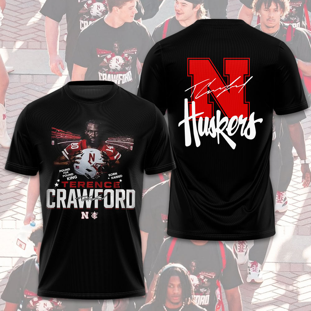 Nebraska Cornhuskers Football x Terence Crawford 3D Apparel – TMTHU1037