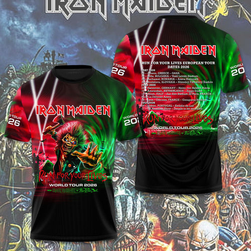 Iron Maiden Run For Your Lives 2026 3D Apparel – TMTHU1094
