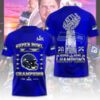 Seattle Seahawks 2025 Super Bowl LX Champions 3D Apparel – TMTHU3885