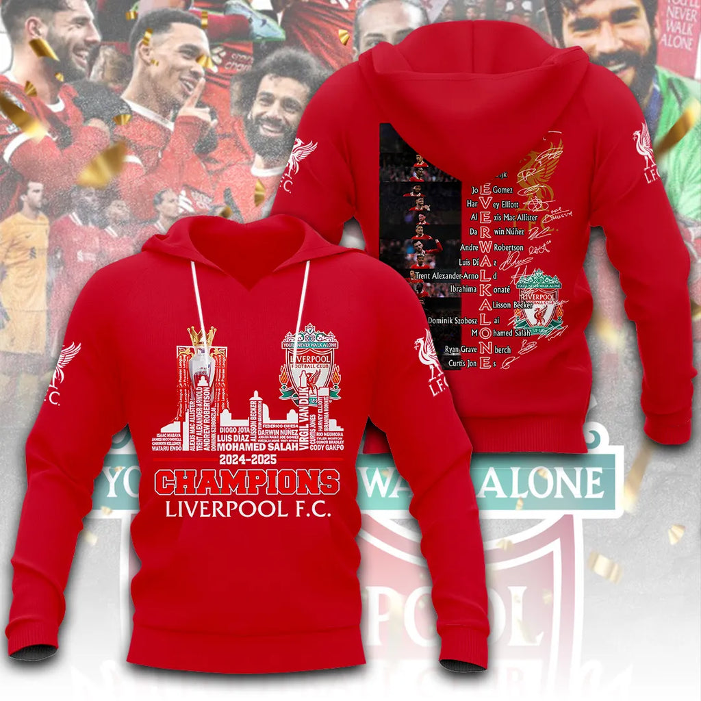 Liverpool FC 2024/25 Premier League Champions 3D Apparel – TANTN 12221