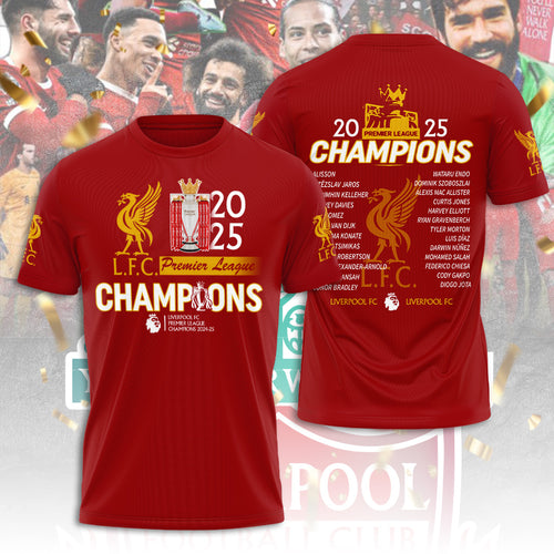 Liverpool FC 2024/25 Premier League Champions 3D Apparel – TANTN 12438