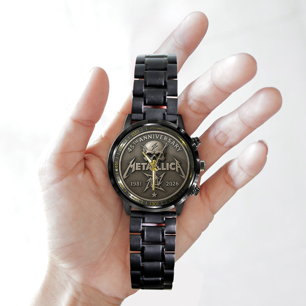 Metallica Black Stainless Steel Watch – TANTN 13815