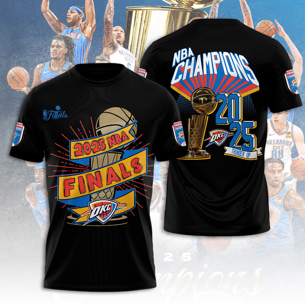 Oklahoma City Thunder 2025 NBA Champions 3D Apparel – TANTN 13941