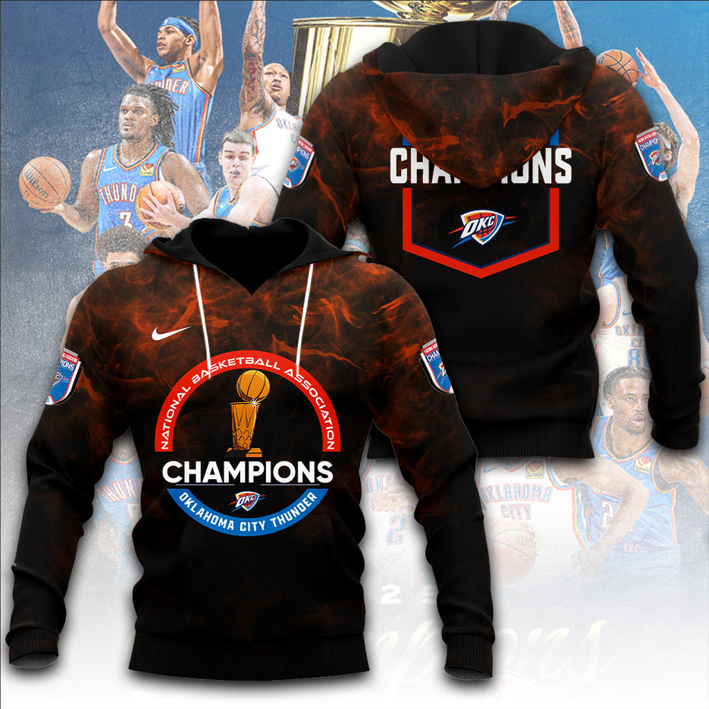 Oklahoma City Thunder 2025 NBA Champions 3D Apparel – TANTN 13979