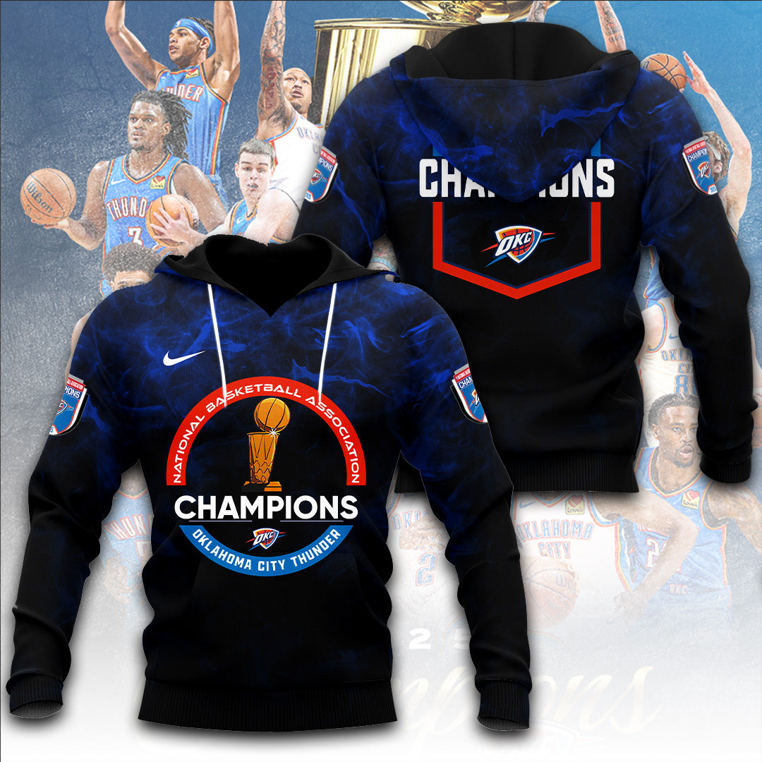 Oklahoma City Thunder 2025 NBA Champions 3D Apparel – TANTN 13980