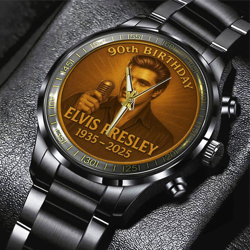 Elvis Presley Black Stainless Steel Watch – TANTN 14027