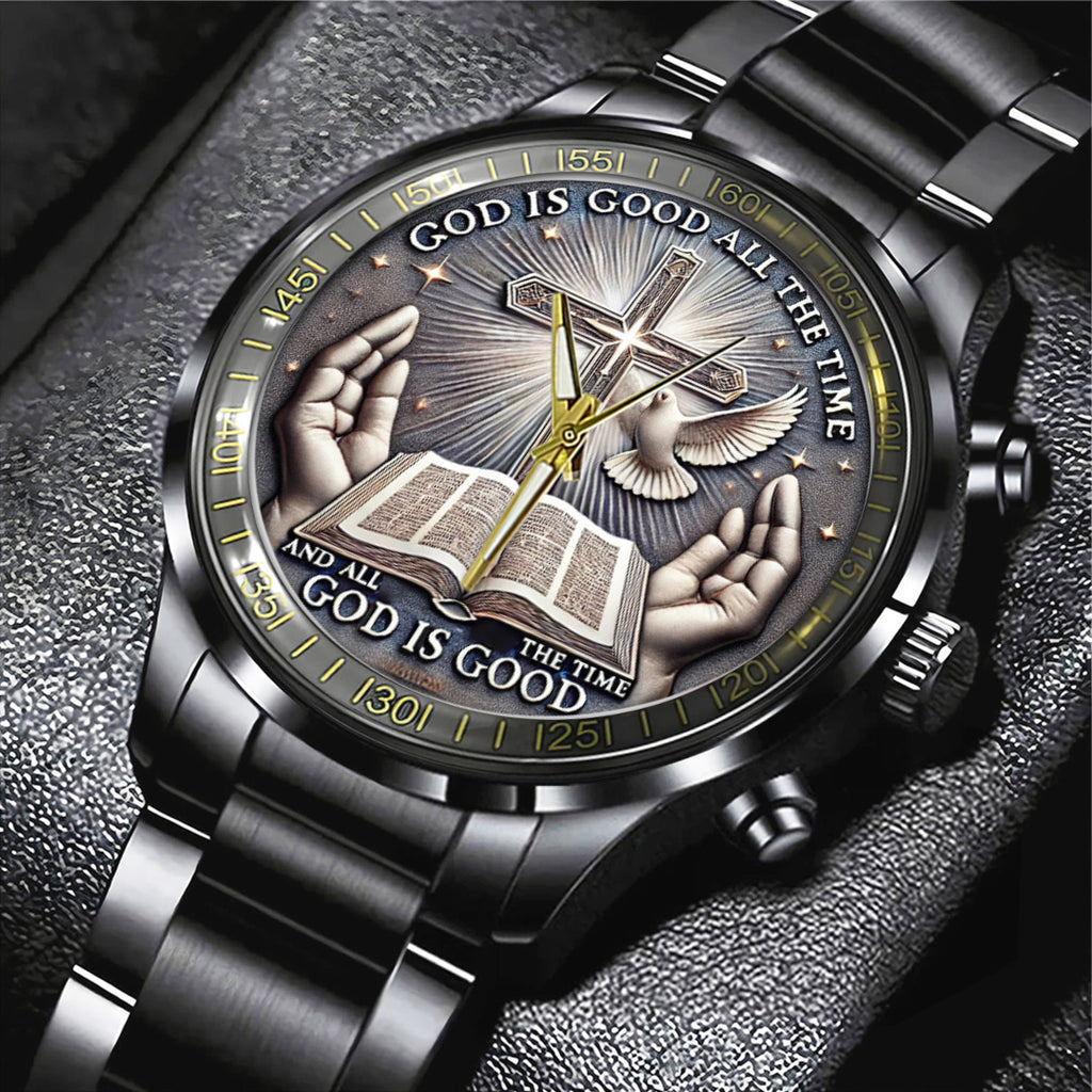 God Is Good Black Stainless Steel Watch – TANTN14721