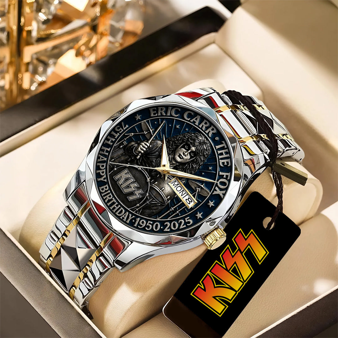 KISS x Eric Carr Alloy Luxury Quartz Watch – TANTN 14955