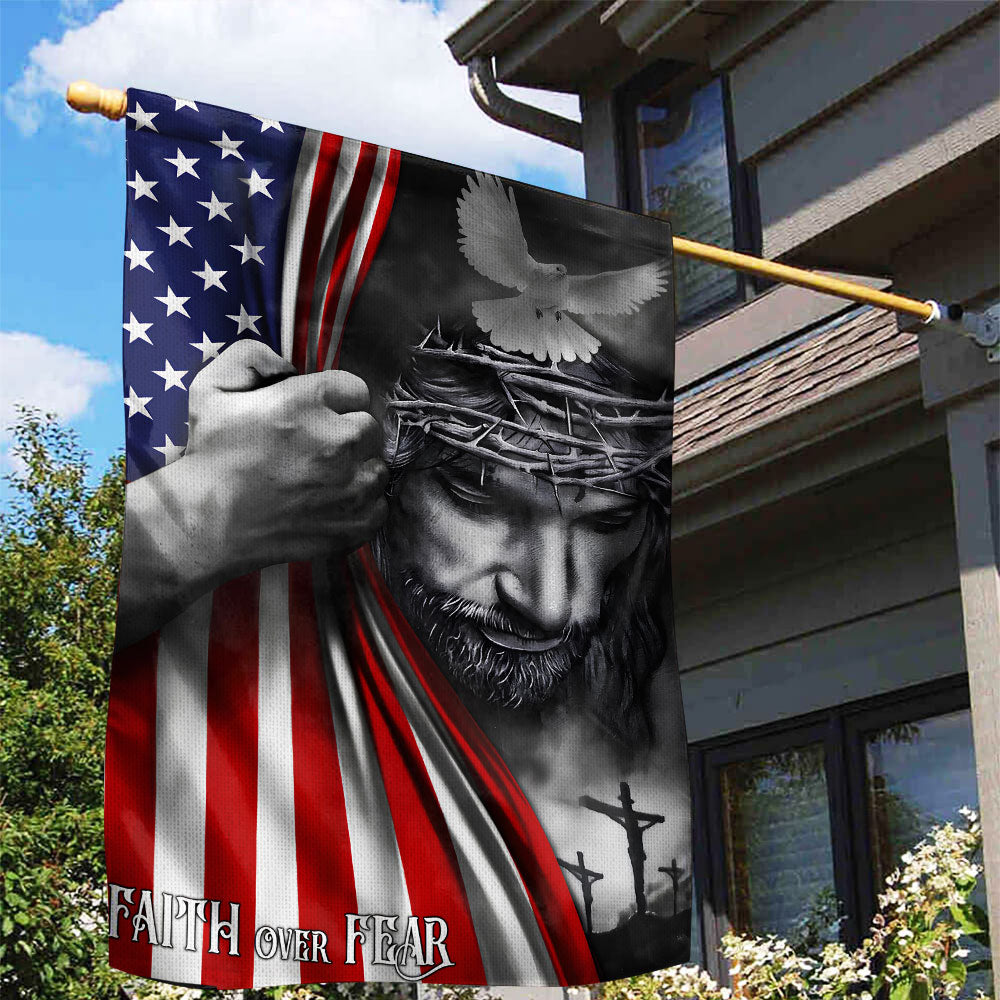 Faith Over Fear Double-side Garden Flag – TANTN 14996