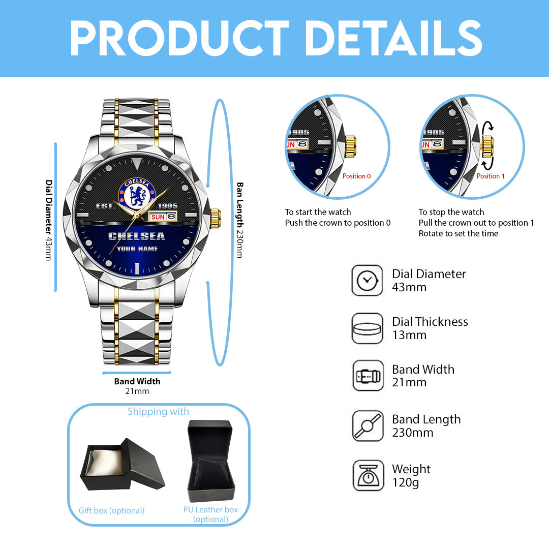 Personalized Chelsea FC Alloy Luxury Quartz Watch – TANTN15465