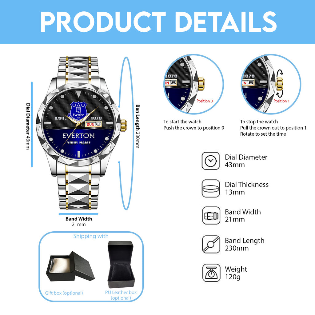 Personalized Everton Alloy Luxury Quartz Watch – TANTN15471