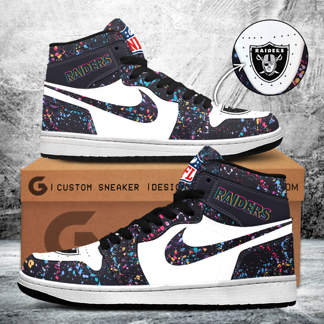 Las Vegas Raiders Crucial Catch 2025 AJ1 Sneaker – TANTN15714